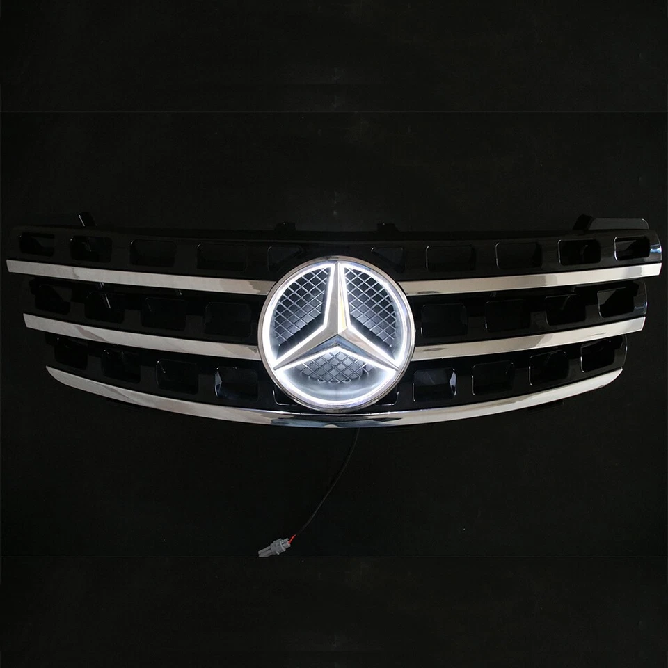 For 2005-2008 Mercedes W164 ML350 ML320 ML63 ML500 ML550 Grille Grill W/LED Star - Image 3 of 4