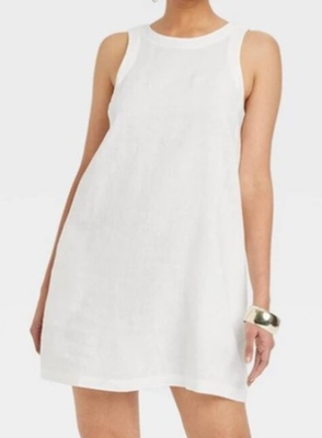 white linen mini shift dress Allie Shift Linen Mini Dress FUCHSIA / S by Sugarlips