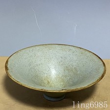 8.2"old China Song Dynasty ru Kiln porcelain palace  Tea cup Bowl Bowls Statue