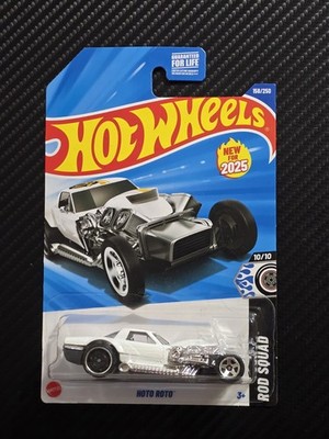 Hot Wheels Hoto Roto 2025 New Rod Squad 10/10 White Diecast Car Sealed