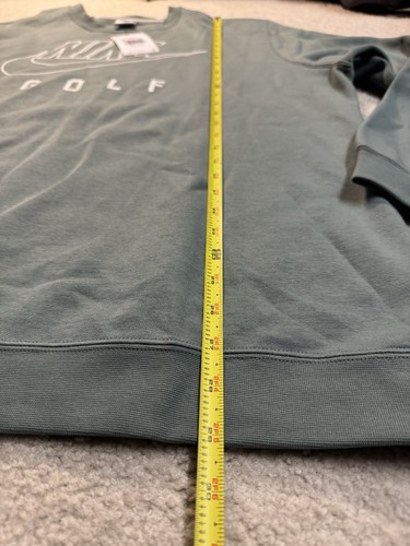 Nike Golf Spell Out Lounge Fleece Pullover Crewneck Size XL Sage Green - Picture 9 of 10