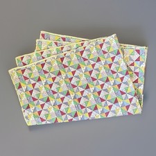 Handmade Vintage Baby Toddler Patchwork Quilt 49x34 Child's Blanket Multicolor