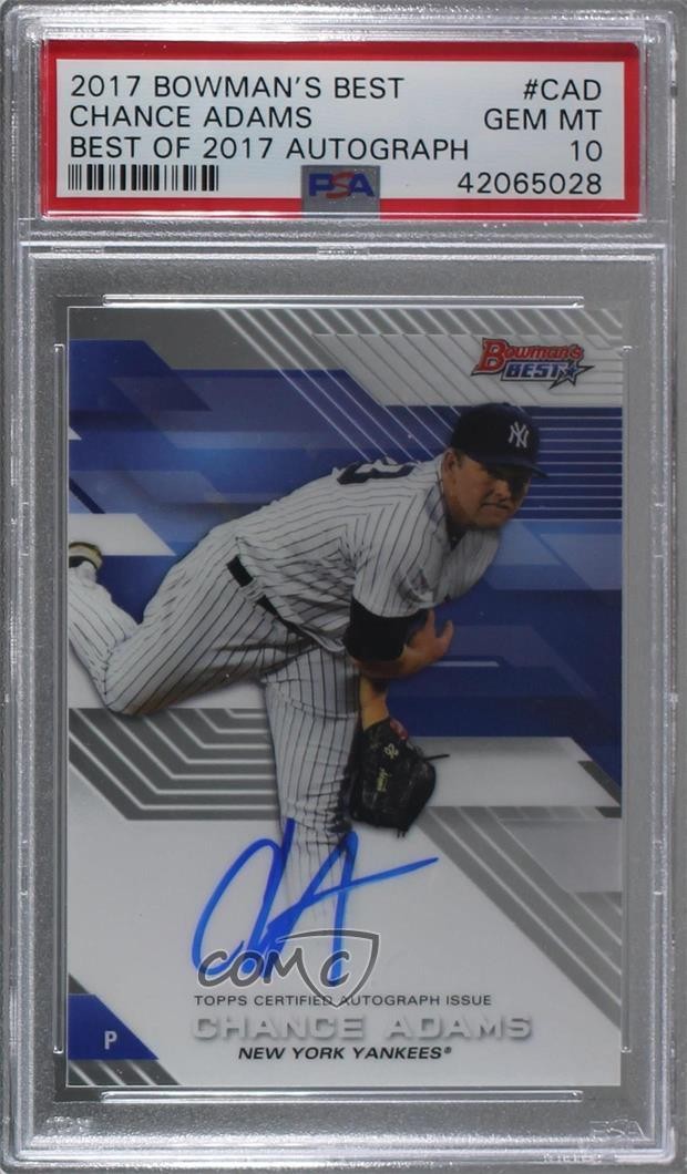 2017 Bowman BOWMAN'S BEST BEST OF 2017 AUTOGRAPH #B17CAD Chance Adams front