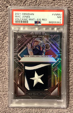 2021 Panini Obsidian-Mac Jones  Volcanic Mat-E/E Red-Jersey Match 10/10 PSA 7