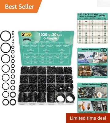 High-Quality 1020 Pcs O-Ring Kit: Nitrile Rubber for Heat & Oil Resistance