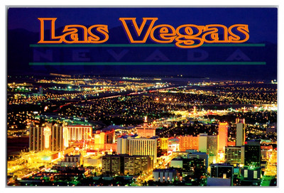 Postcard NV Nevada Las Vegas Downtown View from Stratosphere Continental 1990s