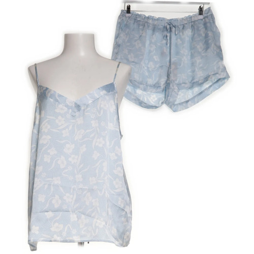 Love to Lounge, Pyjama, Größe: L, Polyester, Blau/Weiß, Blumen #dpF