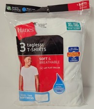 2020 Hanes White Tagless T-Shirt 3 Pack Size XL/XG   New/Sealed