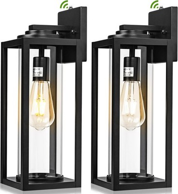 Dusk to Dawn Outdoor Wall Light Fixtures - 2 Packs Exterior Waterproof Outdoor
