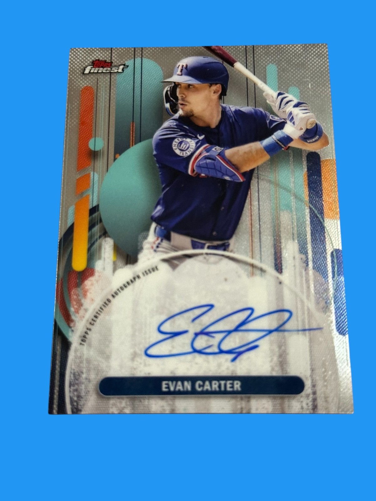 2024 Topps Finest - Finest Autographs Evan Carter #FA-EC Refractor