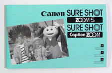 CANON Sure Shot Zoom S Caption Camera Manual Vintage 1989 Paper Booklet Japan