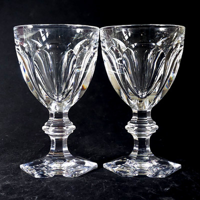 RARE BACCARAT HARCOURT-VERSAILLES AMERICAN RED WINE GLASSES, 6 1/8'', 8 Oz, 2PCS
