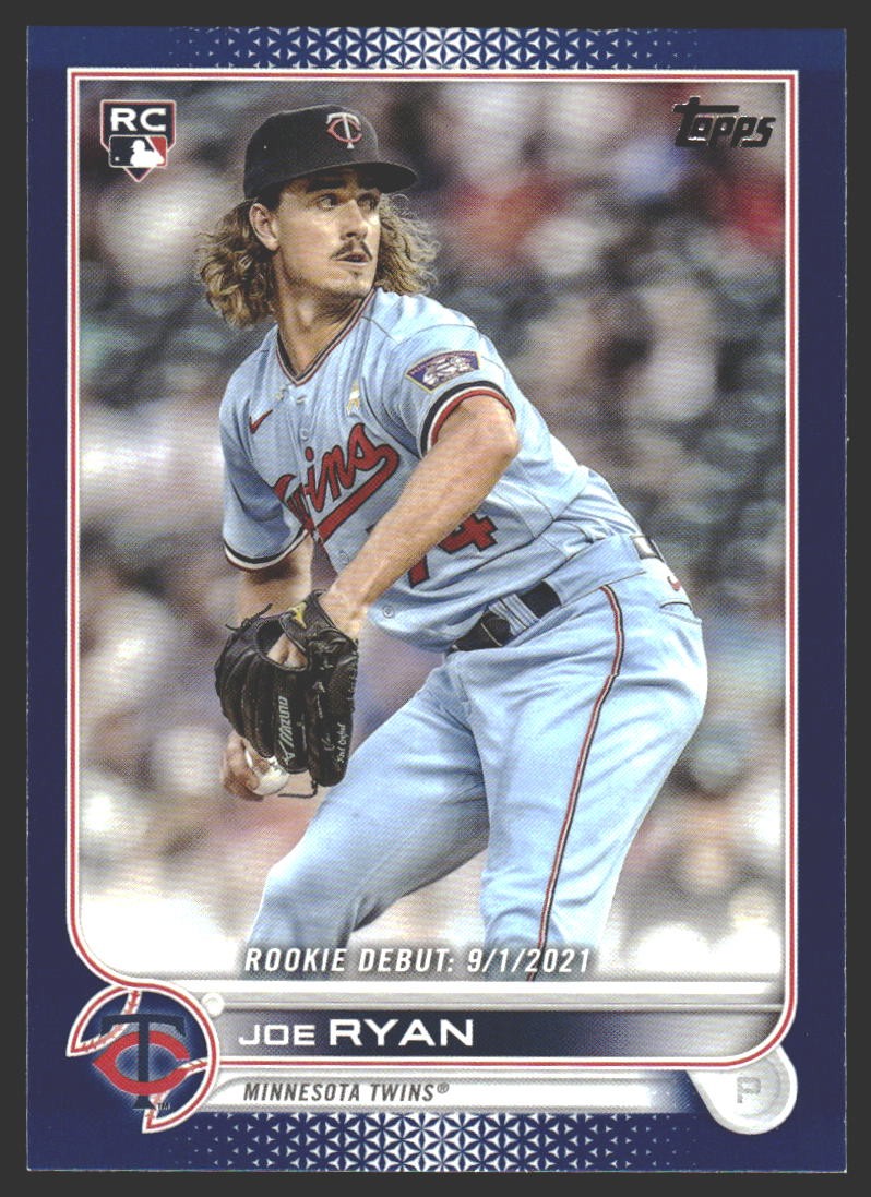 Joe Ryan #US222 2022 Topps Update Royal Blue Minnesota TwinsRC Rookie