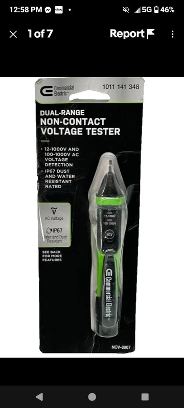 Commercial Electric Dual-Range Non-Contact Voltage Tester IP67 NCV-8907