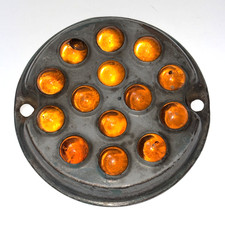 Rare Vintage Anthes Type T Automotive Amber Glass 4.5 Reflector 1930-40s Read Rare Vintage Anthes Type T Automotive Amber Glass 4.5 Reflector 1930-40s Read