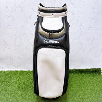 PING Karsten White/Black cart bag golf carry caddy bag rare japan