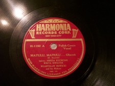 WIKTA KWIATEK MATULU  WLADYSLA DAJ BUZI POLKA  78 RECORD HARMONIA RECORDS H-1192