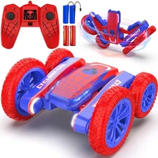 Remote Control Car Spider RC Cars 360° Rotating 4WD RC Stunt Cars Superhero T...