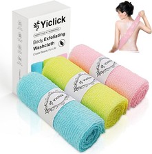 3pc Blissal Exfoli Ating Shower Towel Back Wash Cloth Body Scrubber Exfoliator