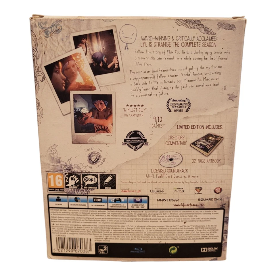 Life Is Strange PS4 Limited Edition Game 32 Page Artbook + Soundtrack CD - Image 2 of 4