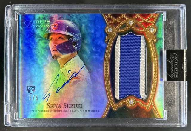 2022 Topps Dynasty Seiya Suzuki Patch Auto RC Black Rookie #/5 Cubs