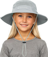 Outdoor Kids Sun Hat UPF 50 Quick Dry Adjustable Bucket Hat Windproof Waterproo