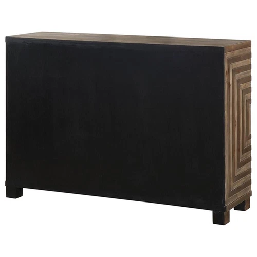 Uttermost Layton Wood and Metal Geometric Accent Console Table in Natural - Picture 4 of 9