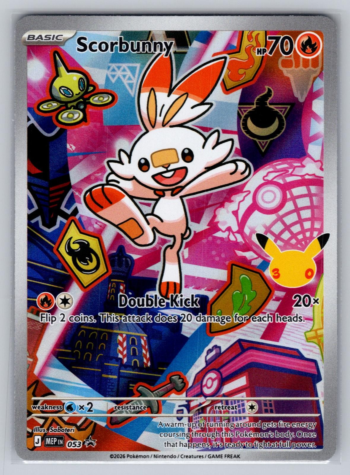 Pokemon Scorbunny 053 Holo Promo ME: Mega Evolution Promo NM