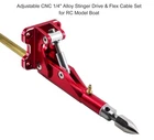 95mm Alloy CNC Adjustable Stinger Drive 1/4" Flex Shaft Cable for RC Model Boat