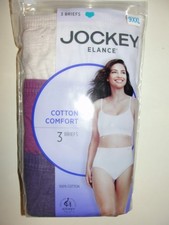 3 Pair Womens Jockey Elance Cotton Comfort Briefs - Size 9 XXL - New in Pkg.