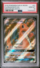 Pokemon Dragonite GX Full Art Card Dragon Majesty 67/70 Ultra Rare PSA 10