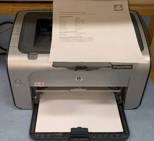 HP Laserjet P1006 Laser Monochrome Printer CB411A 37192 Pages w/Power & USB Cord - Picture 1 of 6