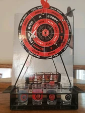 Mini Darts Shot Set Drinking Game Set For 4 Open Box Elements/EUC