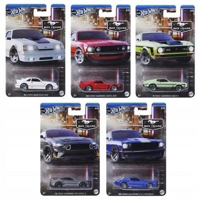 HOT WHEELS SILVER SERIES 60 years Ford Mustang set of 5 cars JBY49-JBY53-neu-ovp