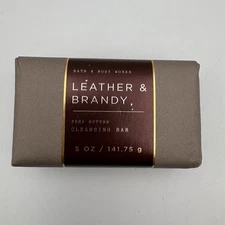 Bath & Body Works Leather & Brandy Shea Butter Cleansing Soap Bar 5 oz