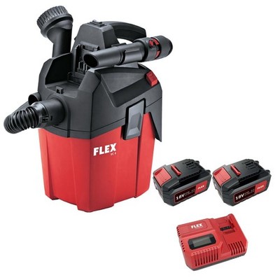 Flex VC 6 L MC 18.0 Kompakter Akku Sauger mit manueller Filterabreinigung, 6 l,