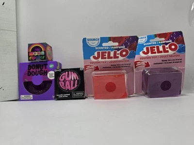 NeeDoh Ripples Donut Teig Kaugummiball Jell-O Squish Bundle sensorisches Spielzeug pink lila - Bild 1 von 4