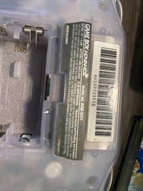 Nintendo Gameboy Advance GBA Clear Glacier Blue AGB-001 Tested Working!
