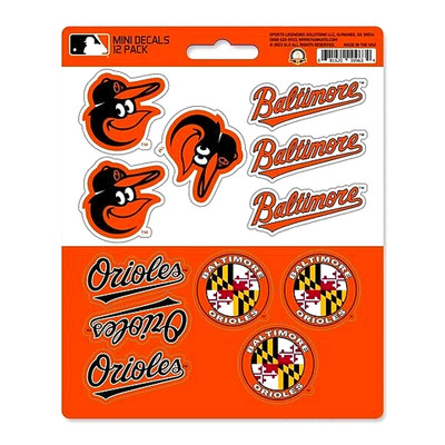 Baltimore Orioles MLB Vinyl Die-Cut Sticker Set / Decal Sheet *Fanmats