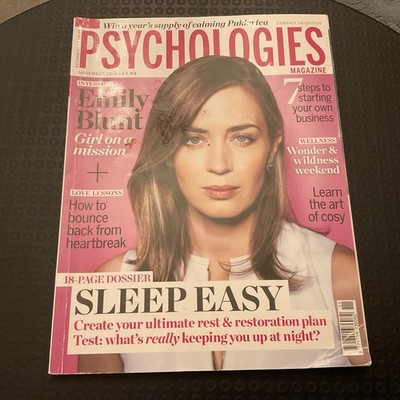 Psychologies Magazine Emily Blunt UK Compact Edition Nov 2016 Pre-Loved 