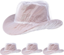 4 Piezas Sombrero de Vaquero Cubiertas de Lluvia Sombrero de Plástico Cubierta Impermeable para Polvo Unisex Viaje