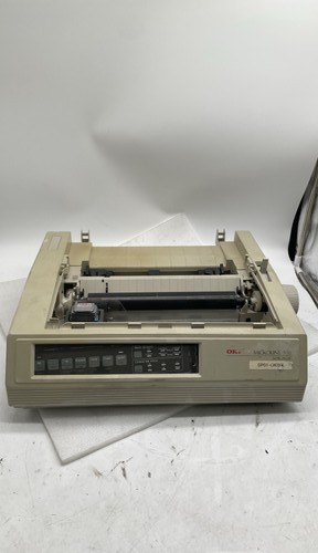 OkiDATA Microline 590 24 Pin DOT Matrix Ethernet Parallel Printer For Parts - 第 1/6 張圖片