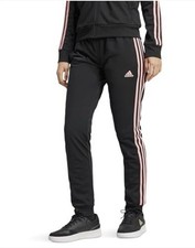 Adidas Women's Essentials Warm-upSlim Tapered 3-Stripes Track Pants, Size 1X