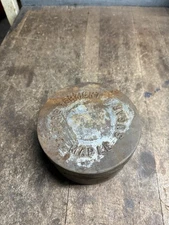 Antique Old Rare VT Pure Vermont Maple Sugar Syrup Embossed Tin Metal Can USA