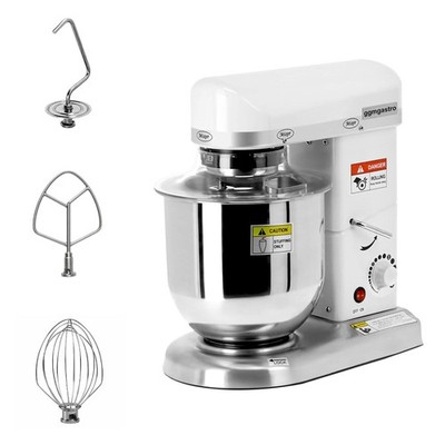 GGM Gastro Planetenrührmaschine - 7 Liter - 500 Watt - inkl. 3 Rühraufsätze