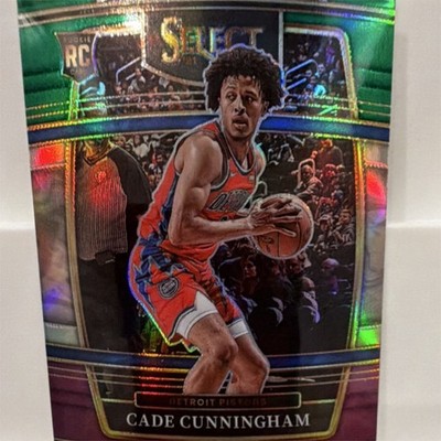 2021-22 Panini Select Cade Cunningham #11 Green White Purple Prizm RC