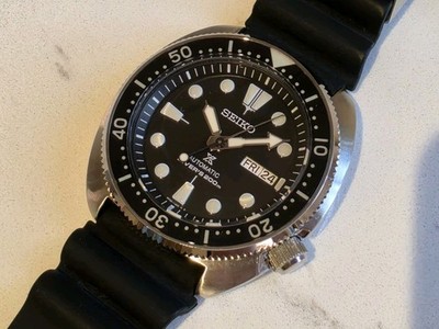 Seiko Prospex SRPE93K1 Automatic Diver 200m Black Dial Rubber Strap Turtle