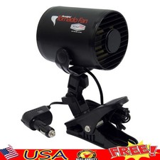12V Car Plug In Tornado Fan Adjustable Speed Cooling Fan W/ Mounting Clip New