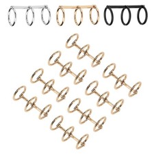 Binder Rings Reusable 3 Hole Electroplated Metal DIY Hand Account Paper Loose