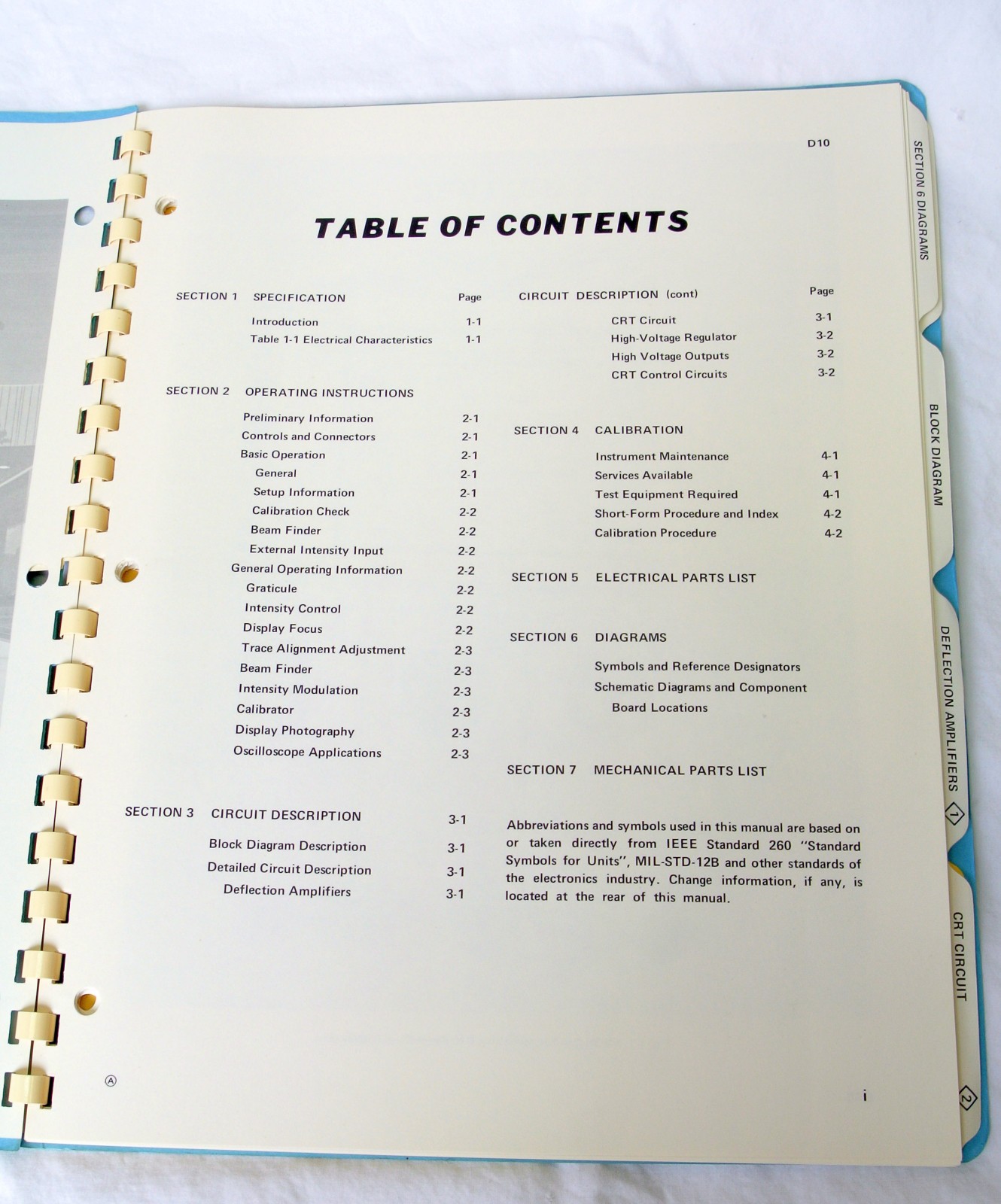 Tektronix D10 Display Unit Operator + Service Manual Vintage